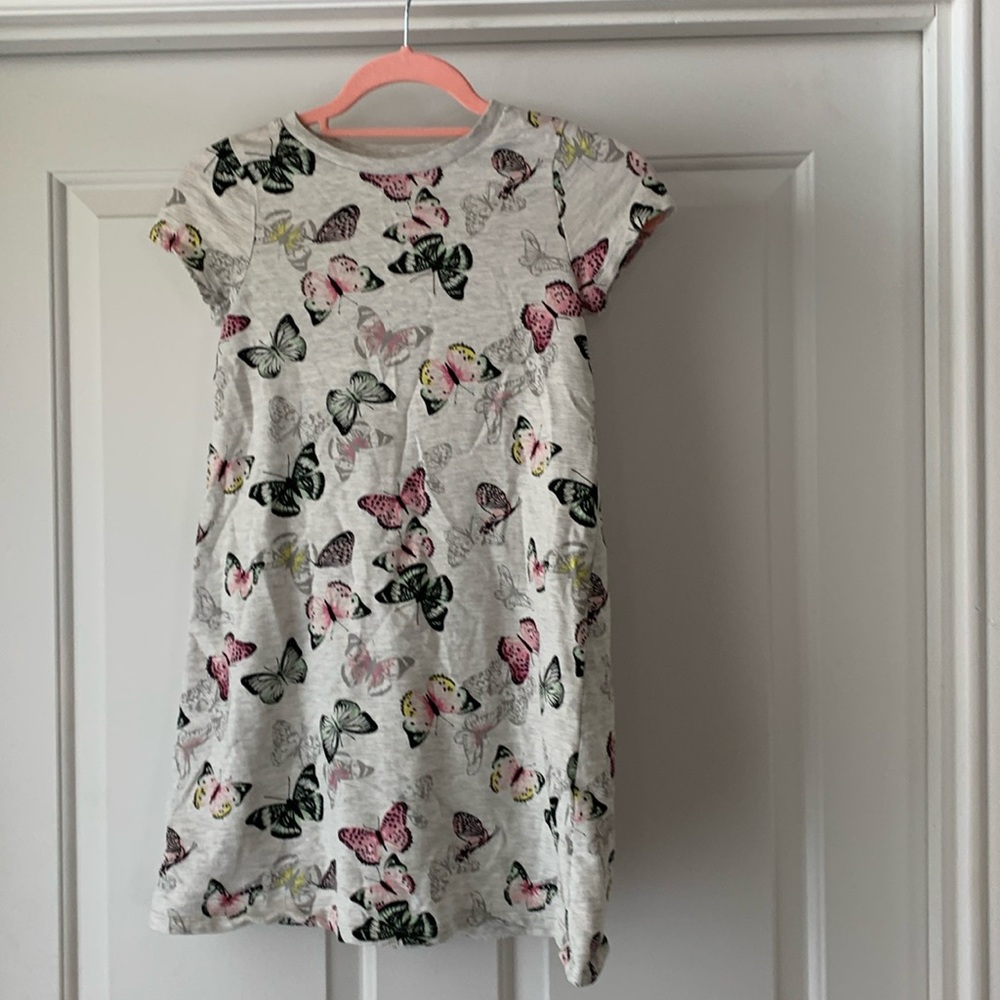 L.O.G kids butterfly print dress gently used